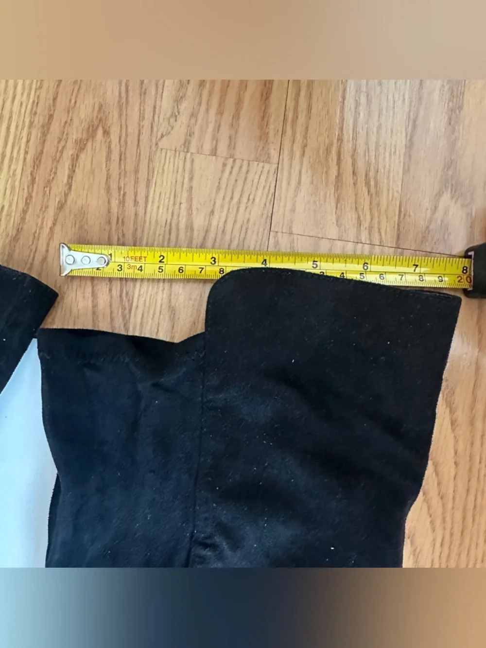 Lulu's Women's Black Suede Over-the-Knee Zip Up Block Heel Boots Size 7 - Picture 10 of 10